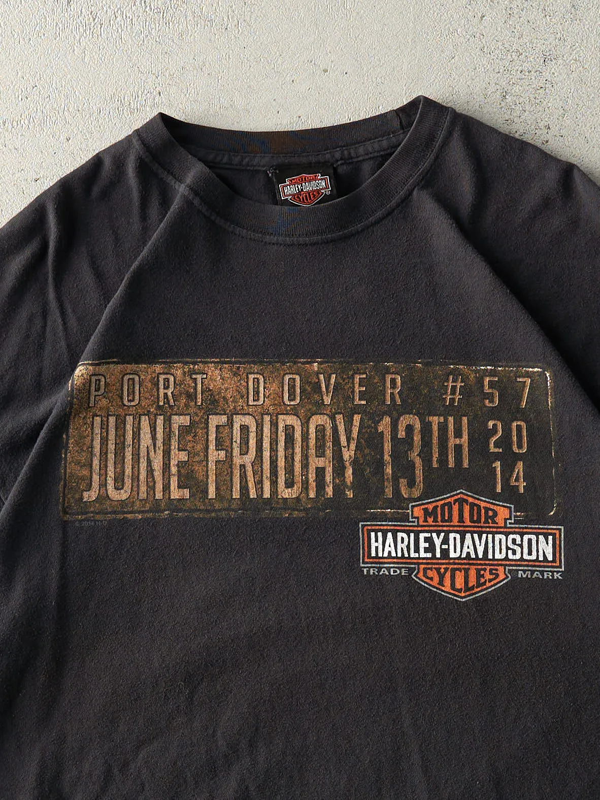 14' Black Port Dover Harley Davidson Tee (L)