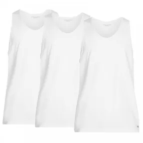 3 Pack Round Neck Tank Tops, White