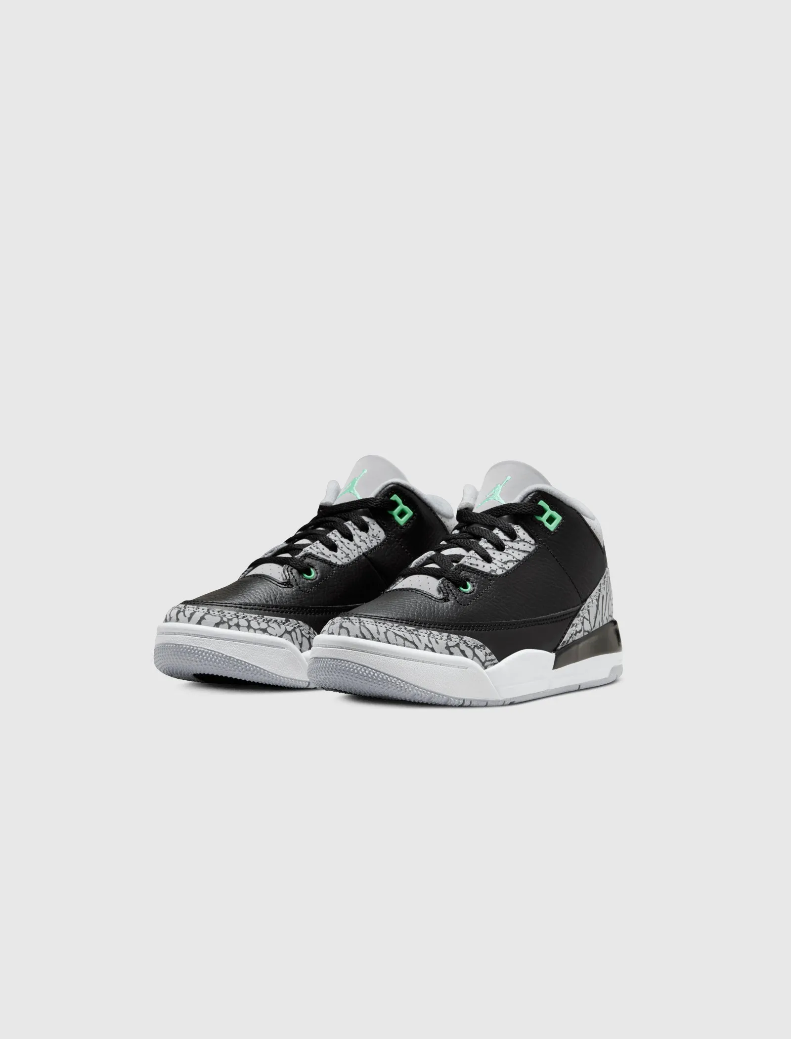 AIR JORDAN 3 RETRO BLACK/ GREEN GLOW PS