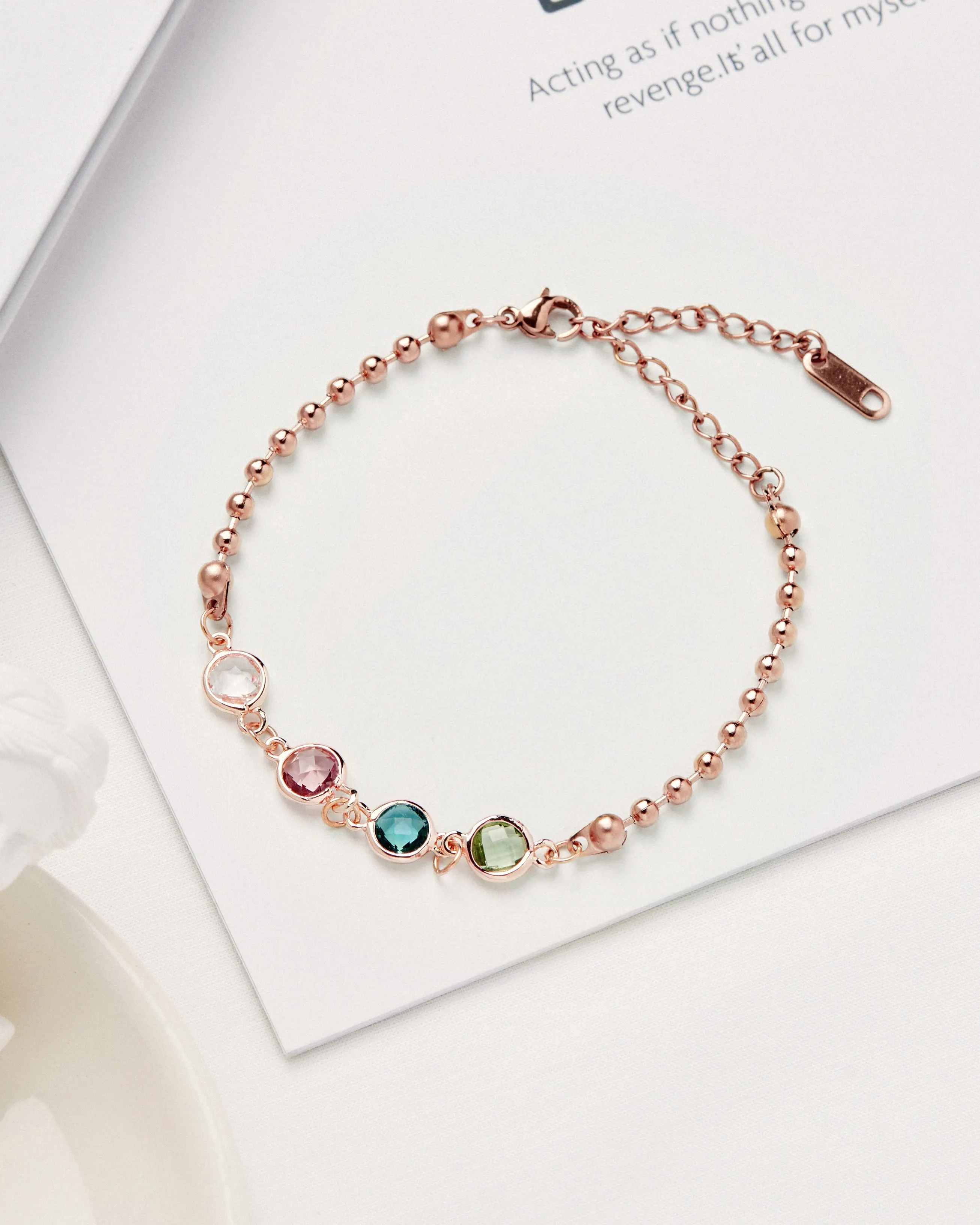 Artemis Ball Chain Birthstone Bracelet