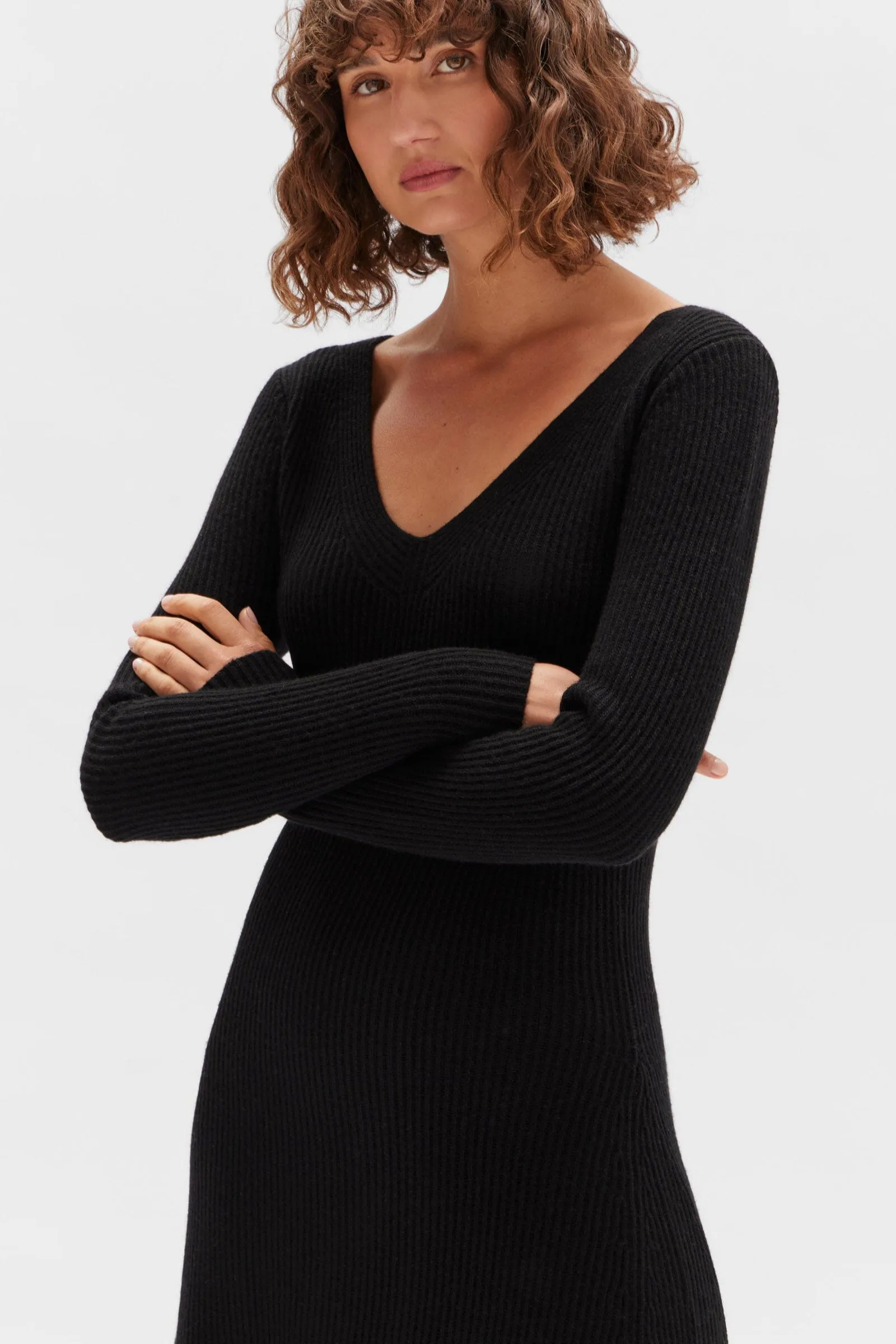 Assembly Label Gloria Knit Dress - Black