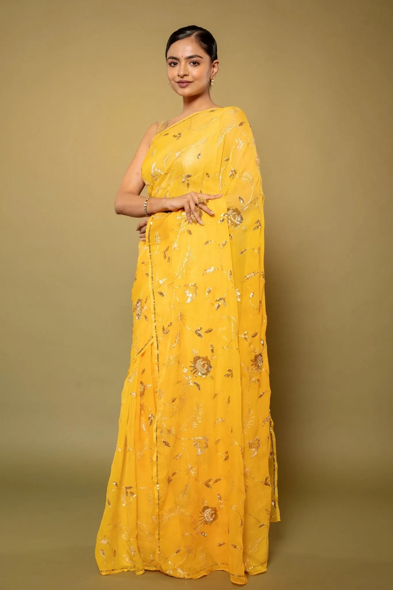 Basant Pure Chiffon Saree