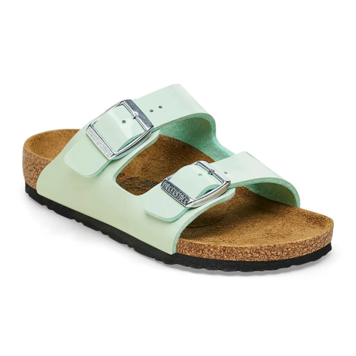 Birkenstock Girl's Arizona Patent Surf Green