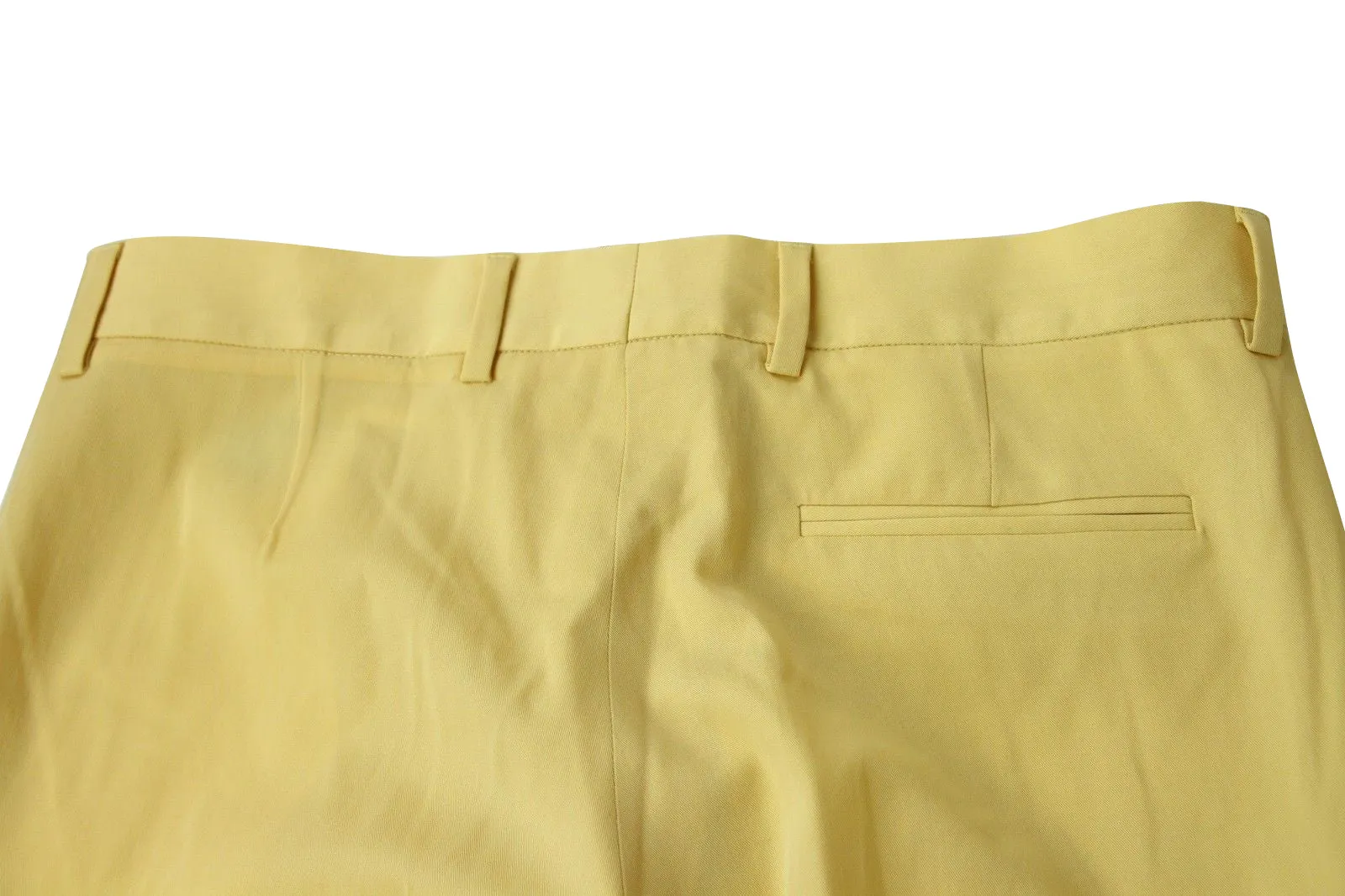 Bottega Veneta Women's Belt Line Yellow Virgin Wool Dress Pant