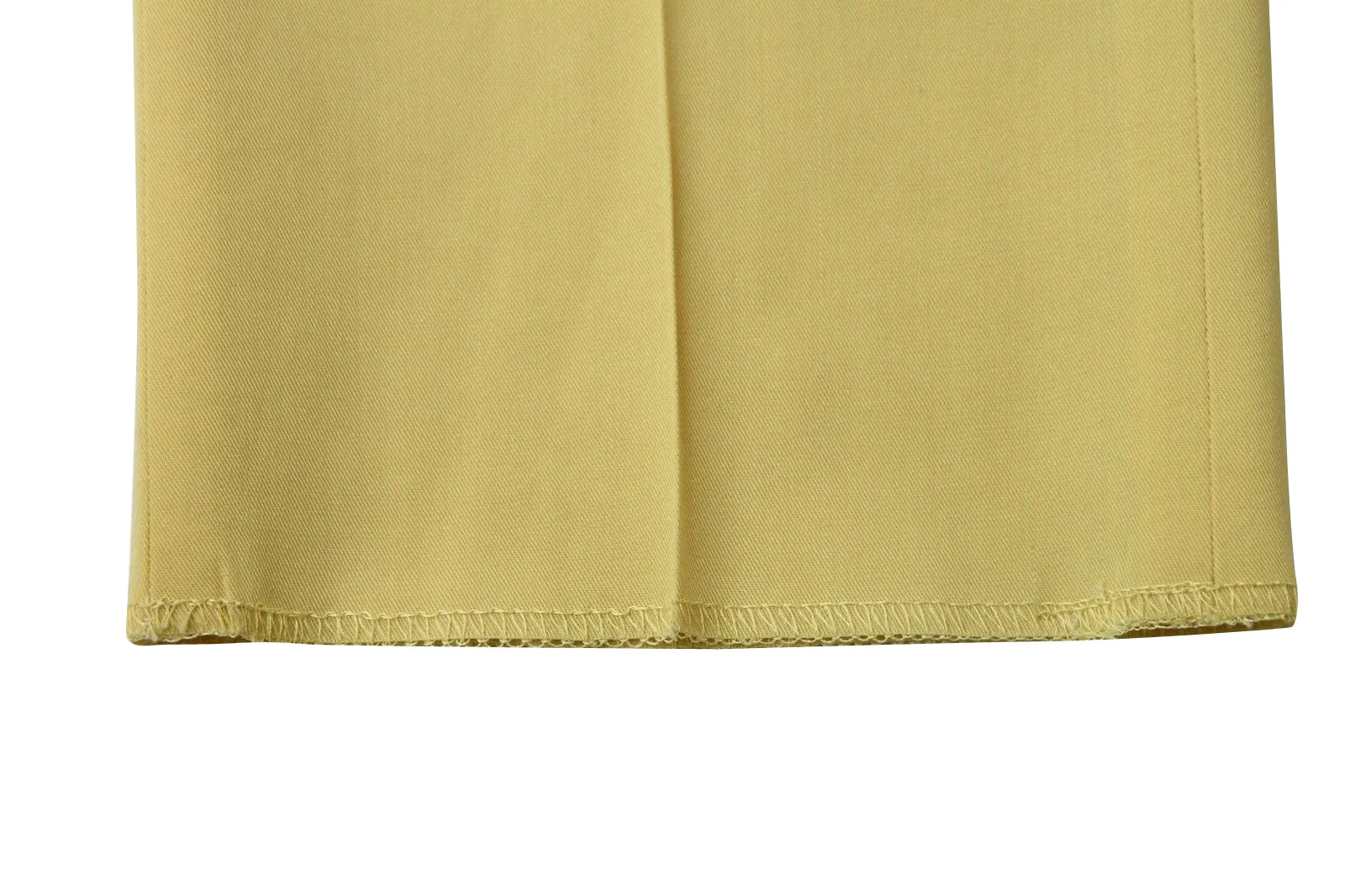 Bottega Veneta Women's Belt Line Yellow Virgin Wool Dress Pant