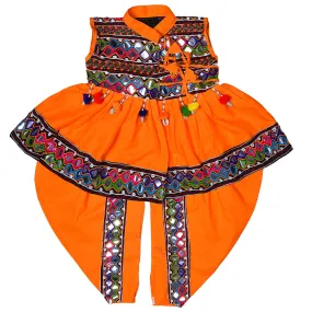 Boys Sleeveless Hand Embroidered Kedia Set BD143y