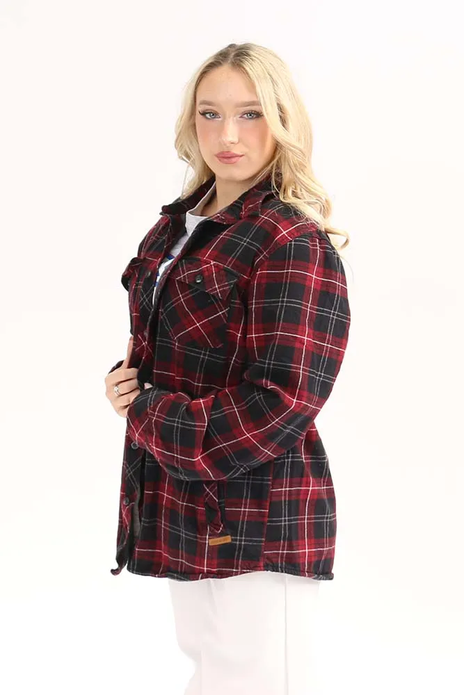 Brushed Flannel Checked Shirt L