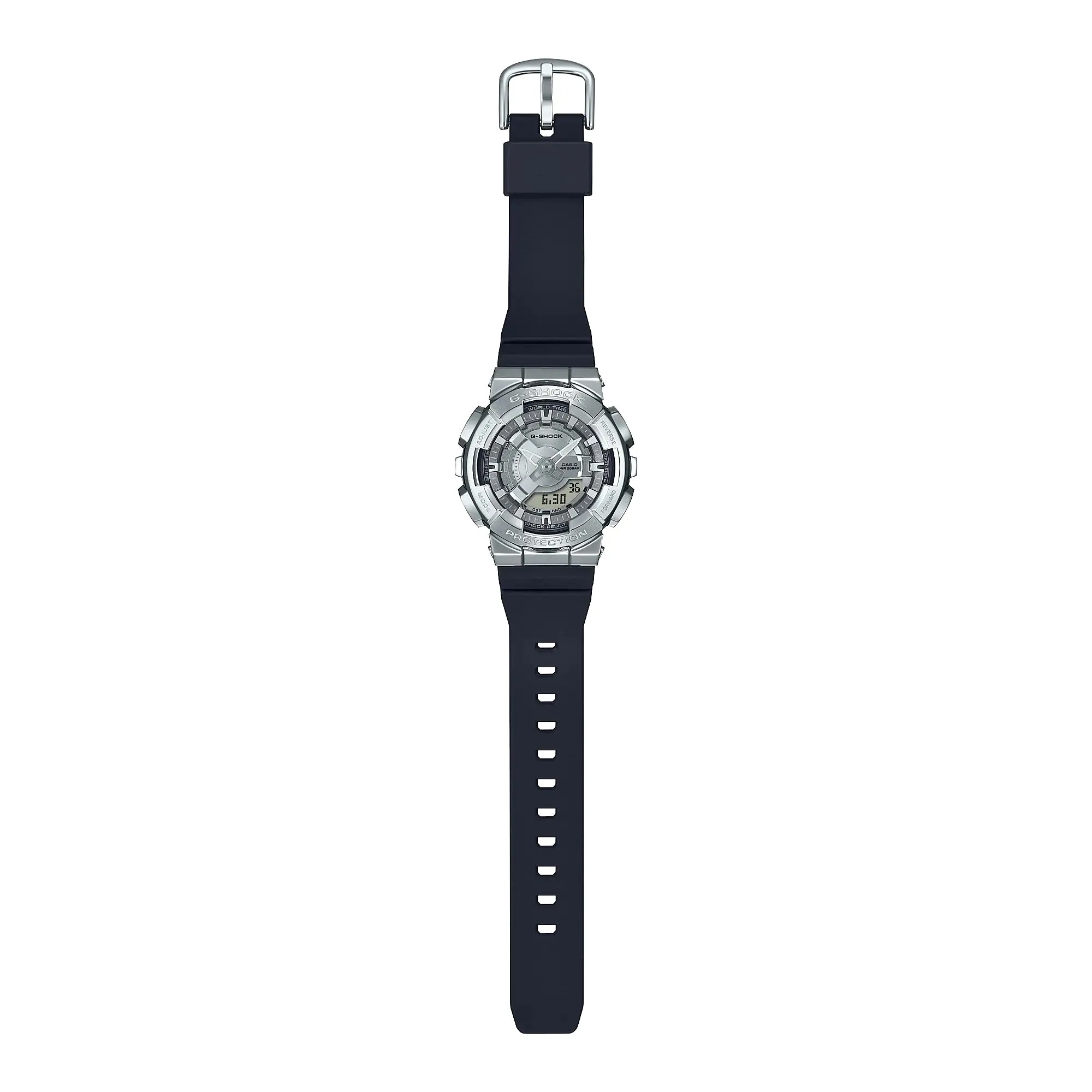 Casio G-Shock GMS GMS110-1A Metal Covered Silver Womens Watch