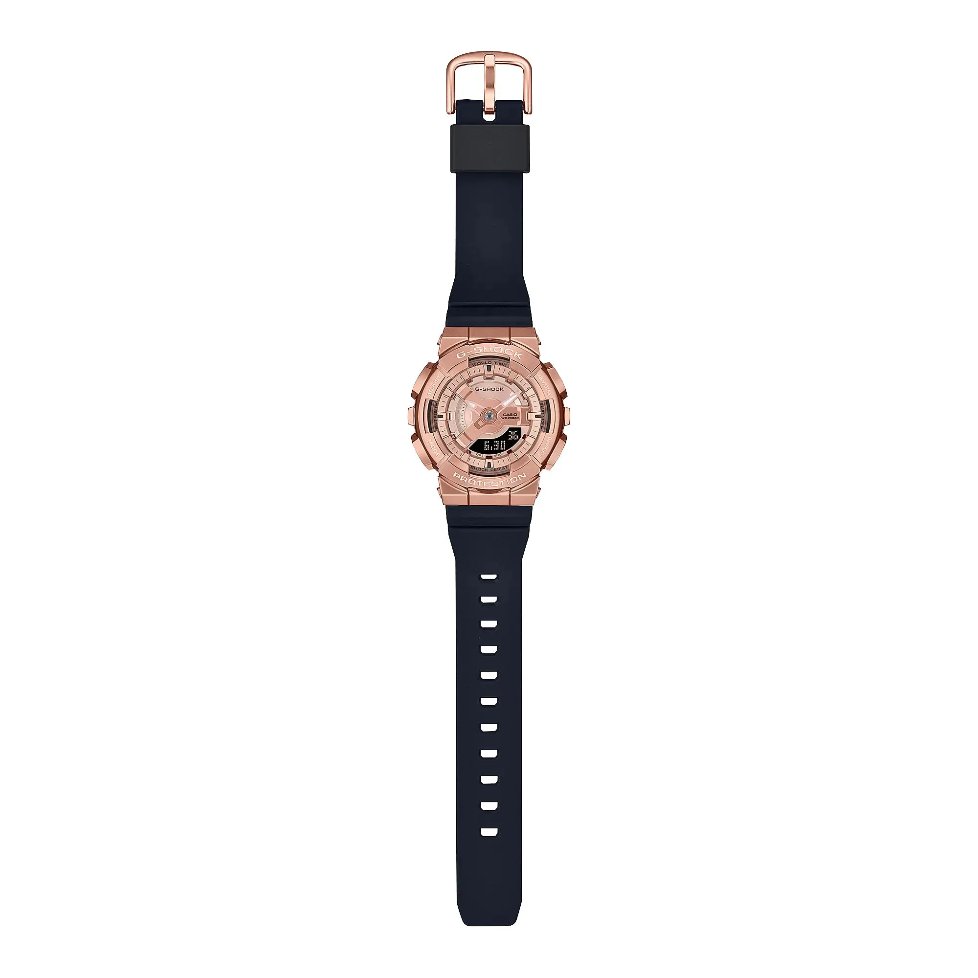 Casio G-Shock GMS GMS110PG-1A Metal Covered Rose Pink Gold Copper Womens Watch