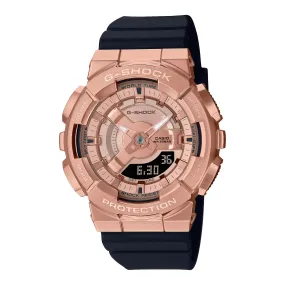 Casio G-Shock GMS GMS110PG-1A Metal Covered Rose Pink Gold Copper Womens Watch