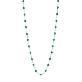 Classic Gigi Emerald necklace, White Gold, 19.7"