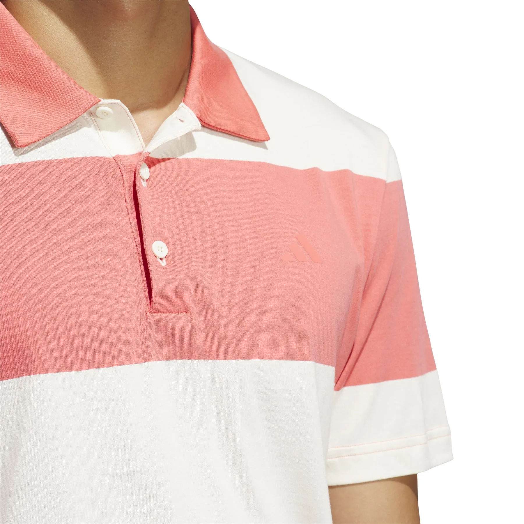 Colourblock Rugby Stripe Regular Fit Core Polo White/Pink - SS24