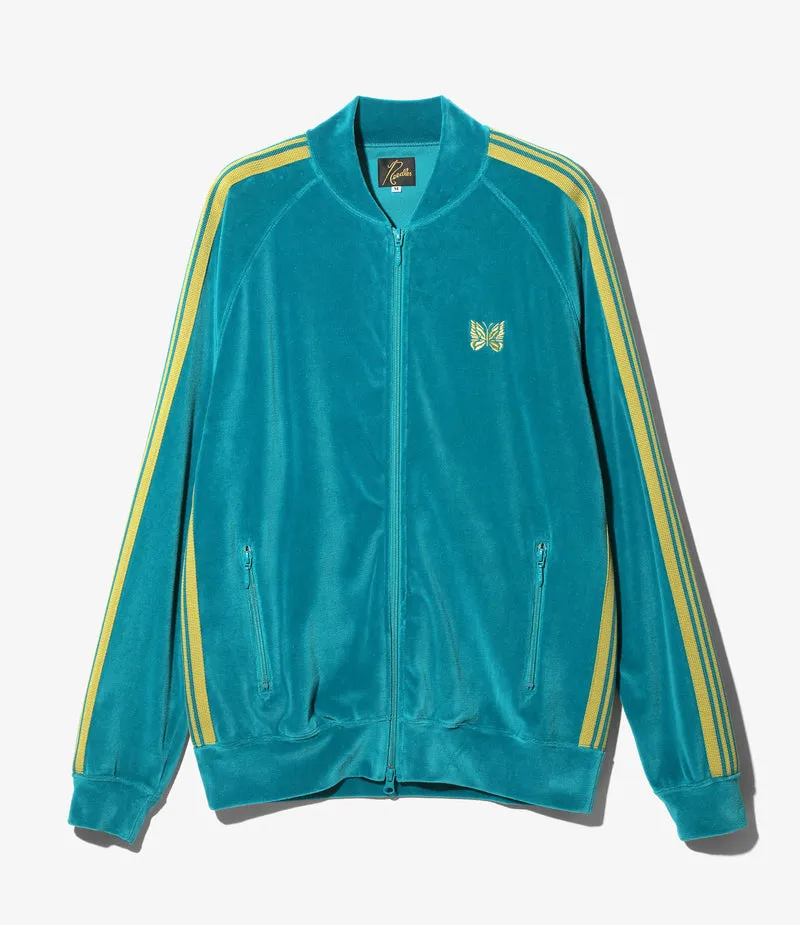 C/PE VELOUR EMBROIDERED LOGO TRACK JACKET