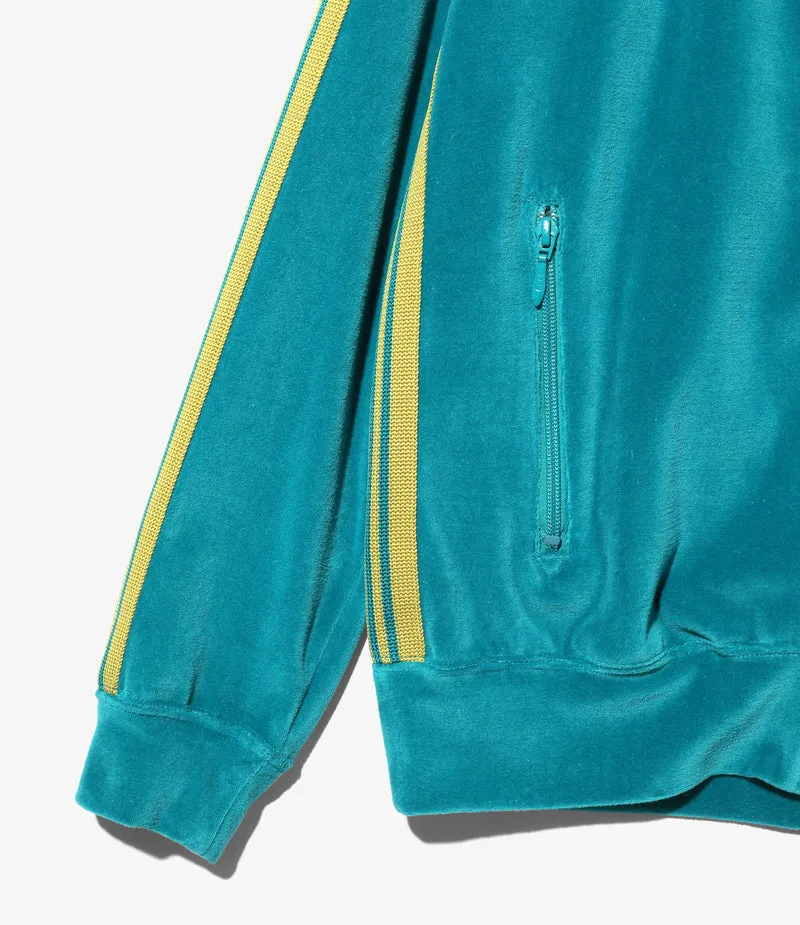 C/PE VELOUR EMBROIDERED LOGO TRACK JACKET