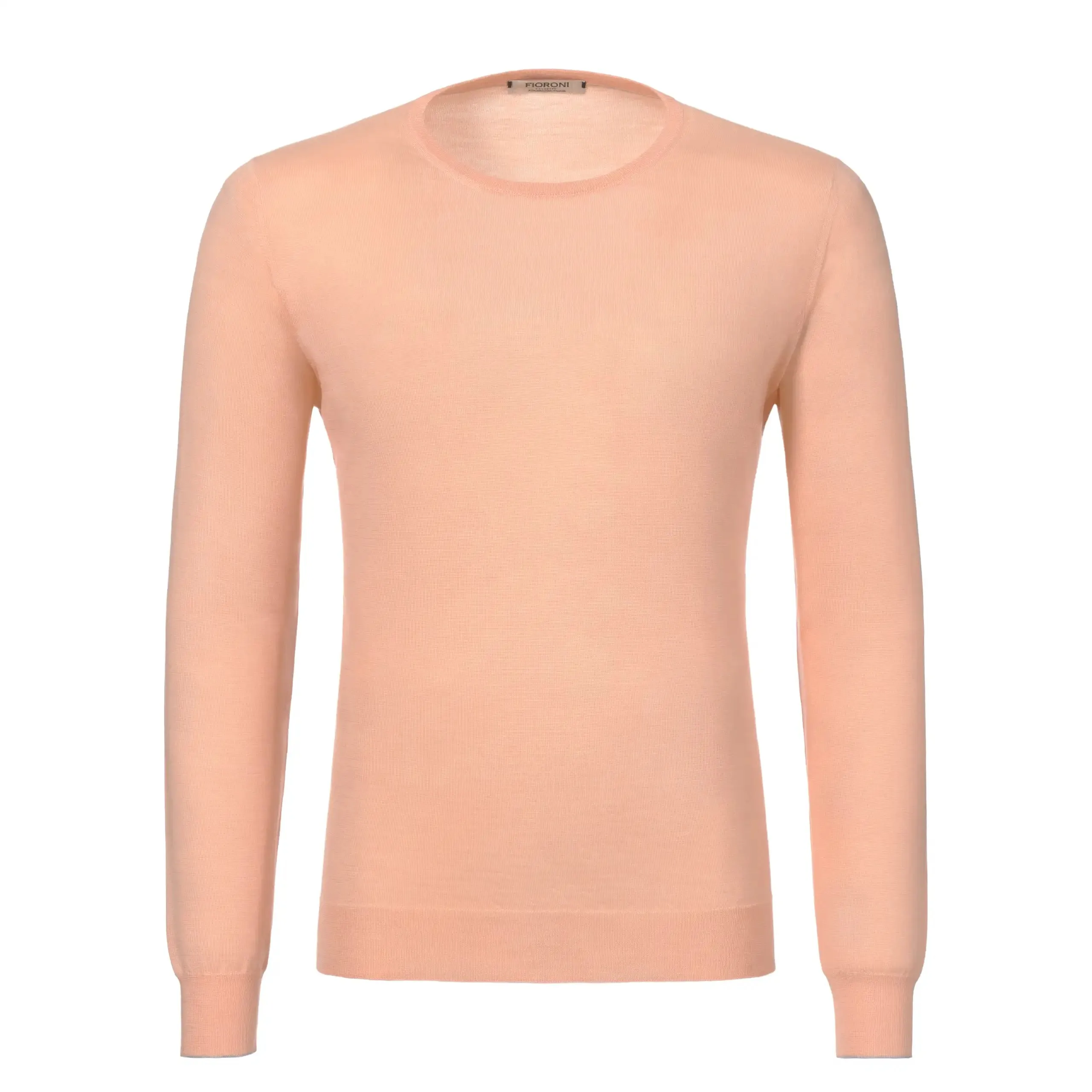 Crew-Neck Cashmere Sweater in Peach