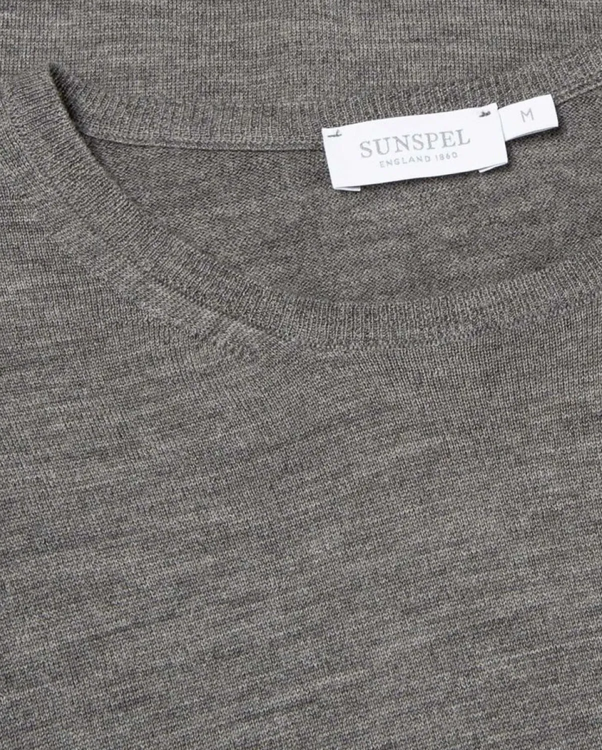 CREW NECK JUMPER / MID GREY MELANGE