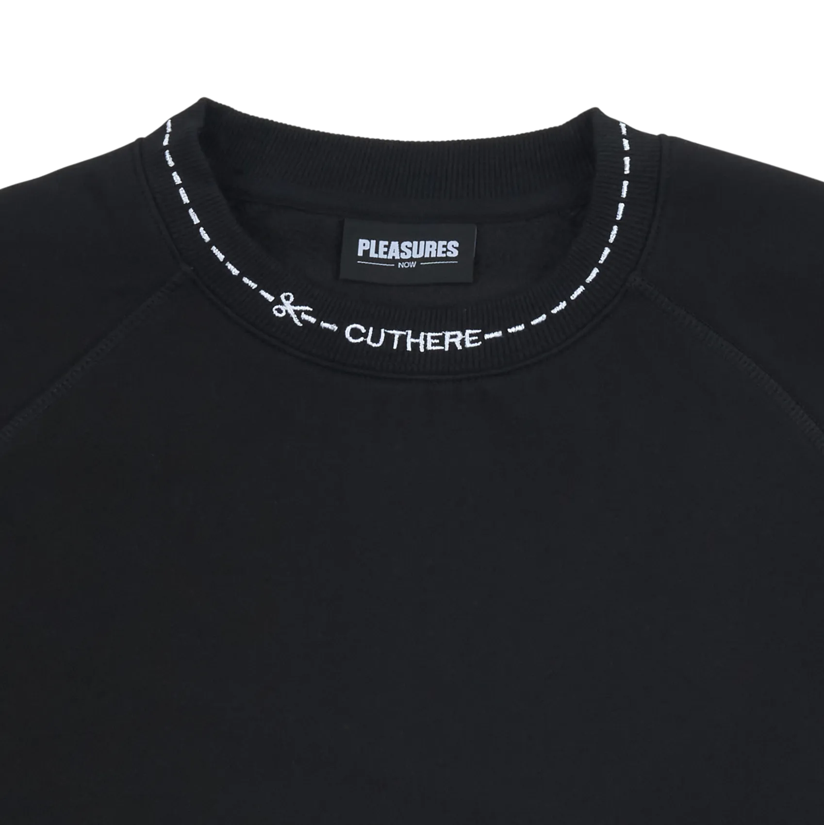 CUT HERE RAGLAN Sweatshirt (Black)