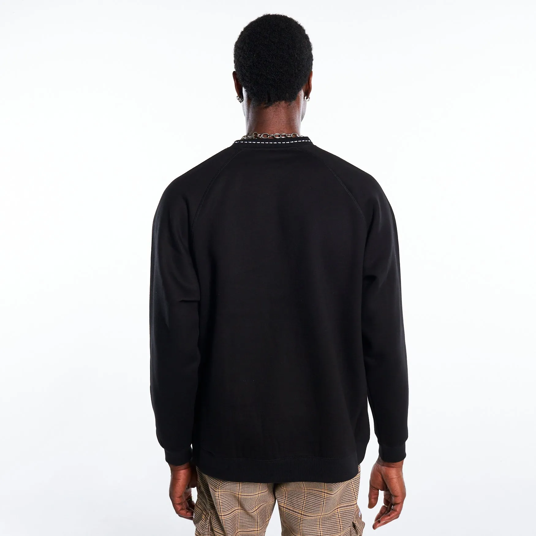 CUT HERE RAGLAN Sweatshirt (Black)