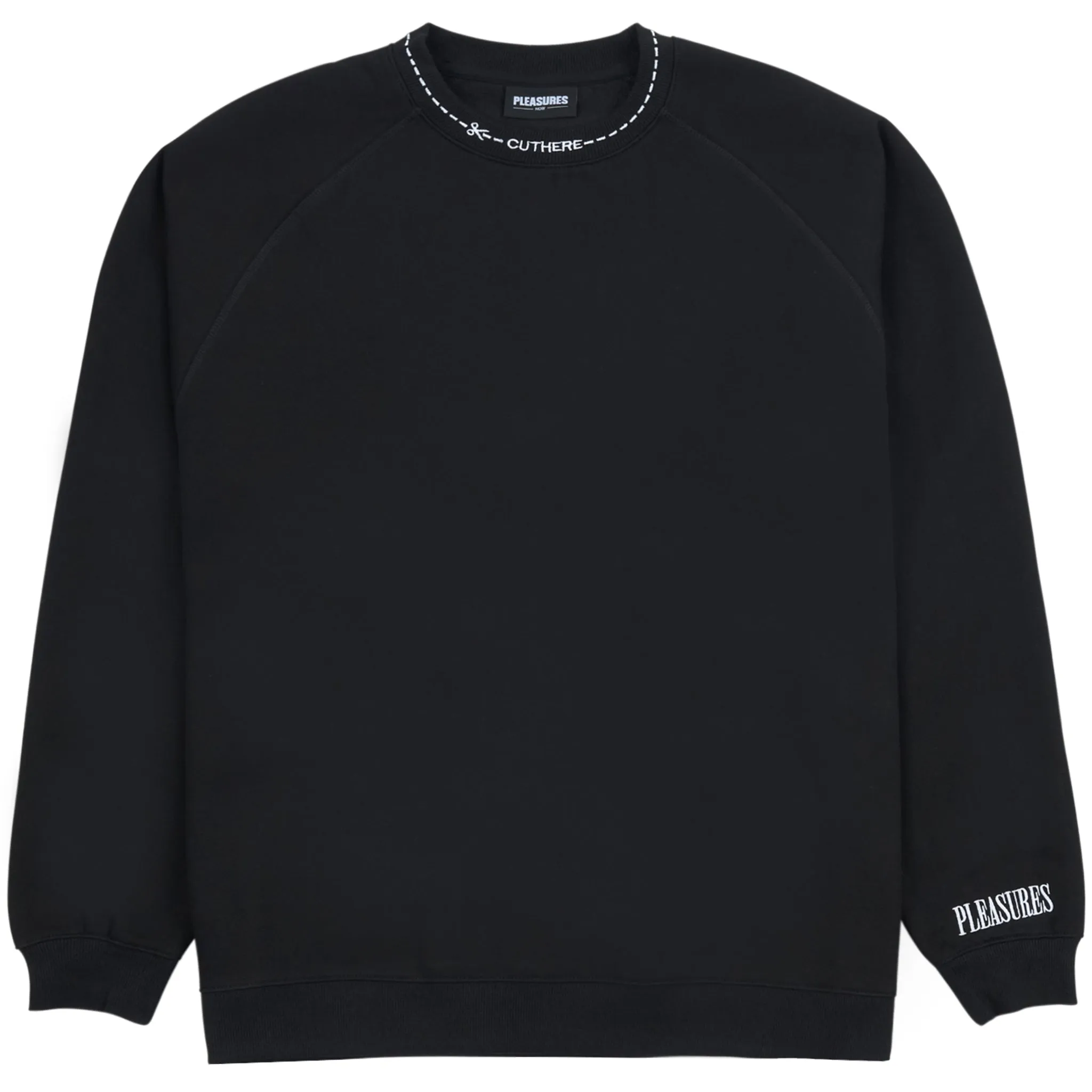 CUT HERE RAGLAN Sweatshirt (Black)