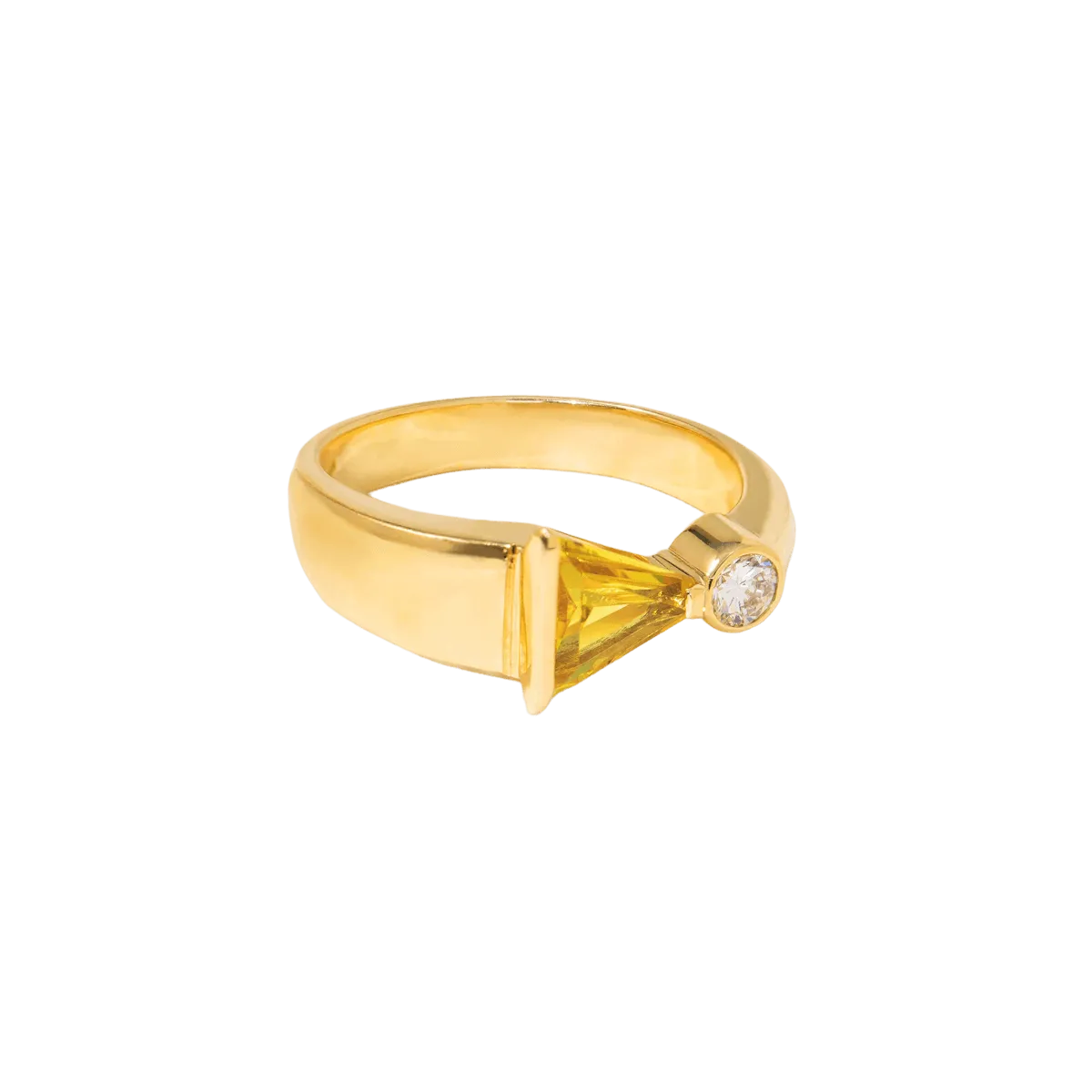 Diamond Kiss Yellow Sapphire Ring