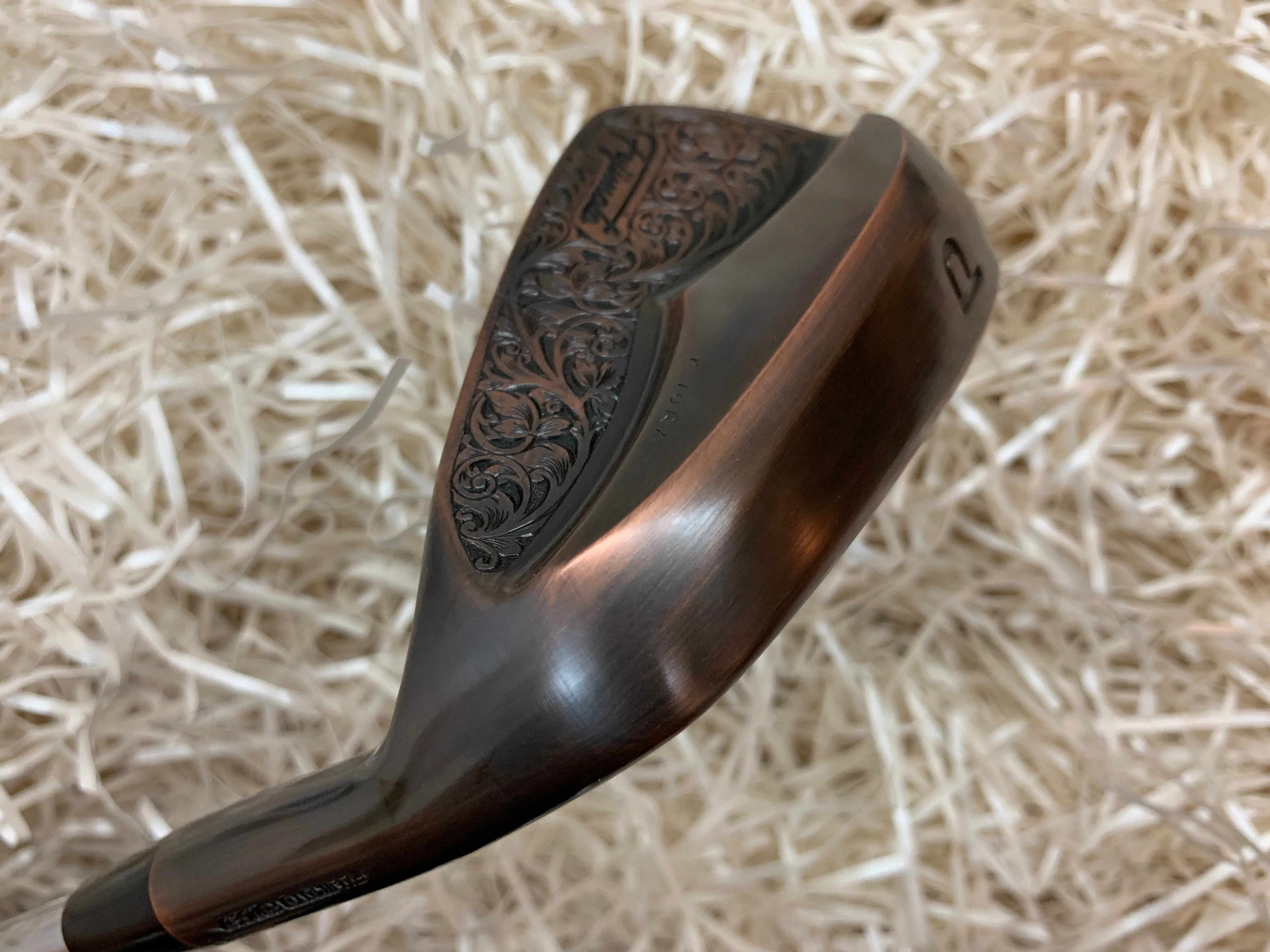 Fujimoto Golf Iron Handcrafted Signature Iura Wing Back in Black Copper