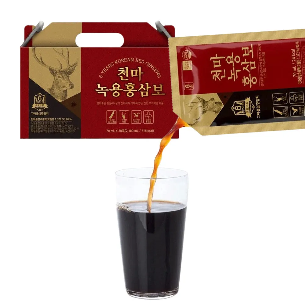 Gastrodia Deer Antlers Korean Red Ginseng Drinks Health Supplements Foods Immunity Gifts Parents Blood Circulation Memory ageing Energy antioxidant Tired