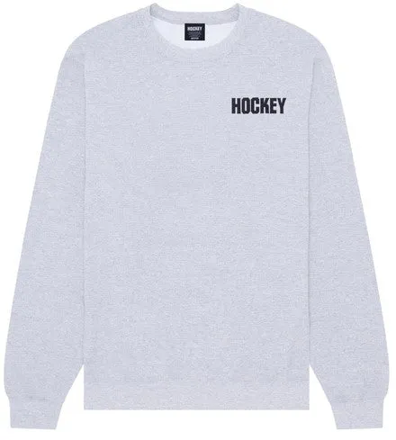 Hockey Please Hold Crewneck / Heather Grey