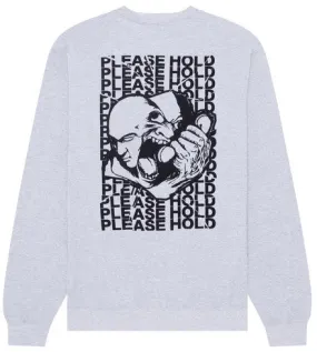 Hockey Please Hold Crewneck / Heather Grey