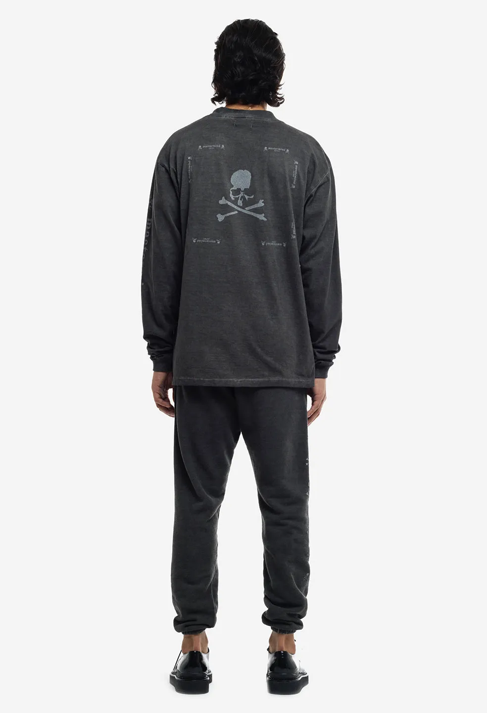 JE X Mastermind Cold Dye 900 LS Mock Tee / Charcoal