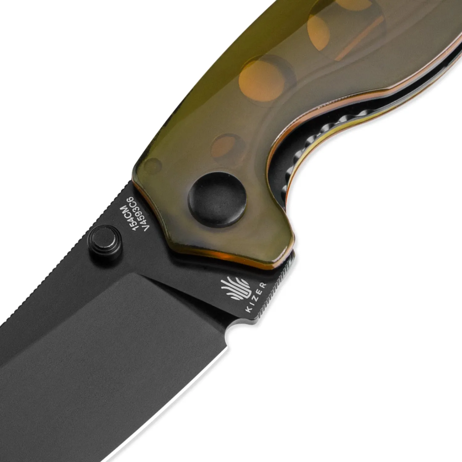 Kizer Towser K 154CM Blade Liner Lock PEI Handle V4593C6 (3.39 Black)