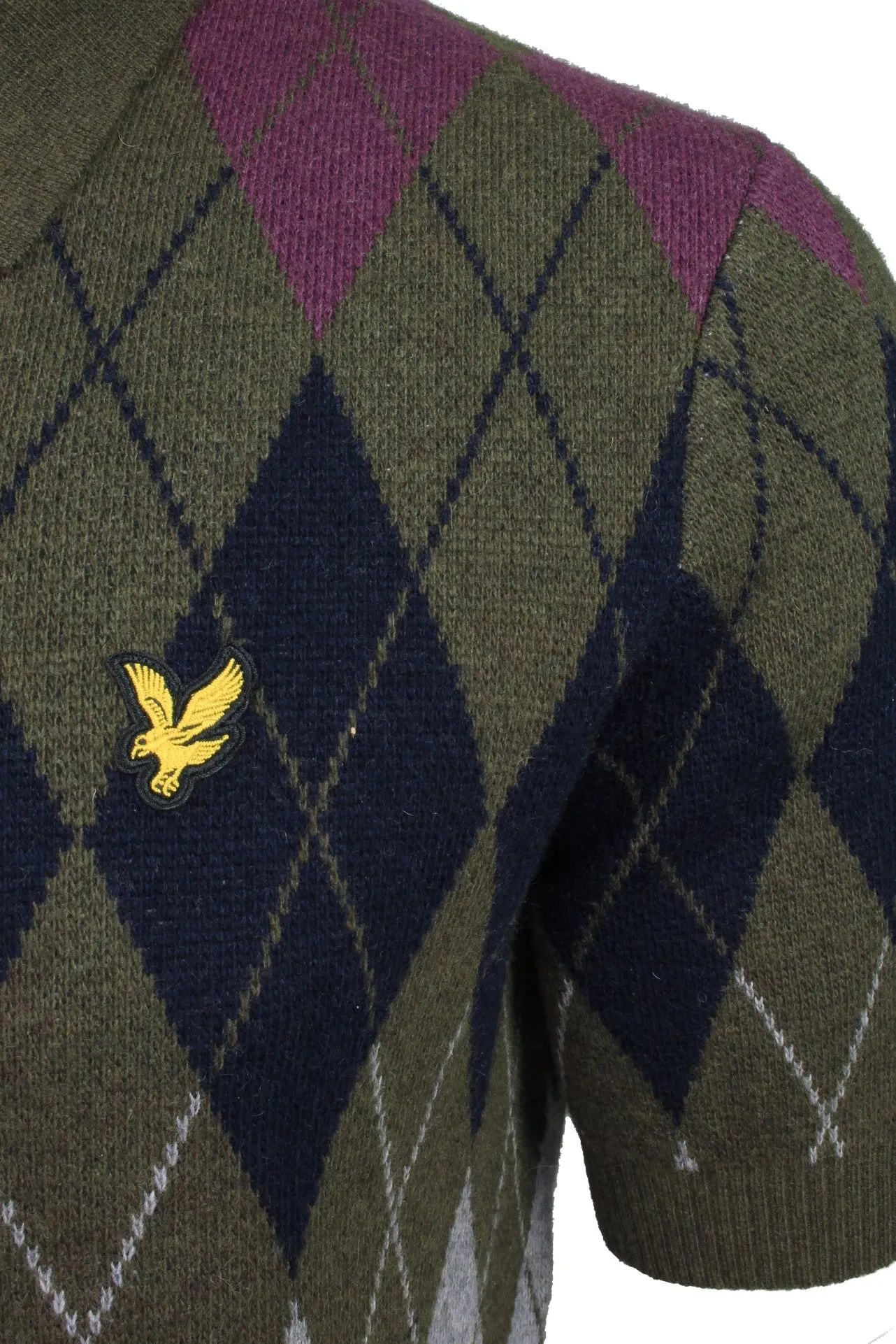 Lyle & Scott Mens British Argyle Knit Polo