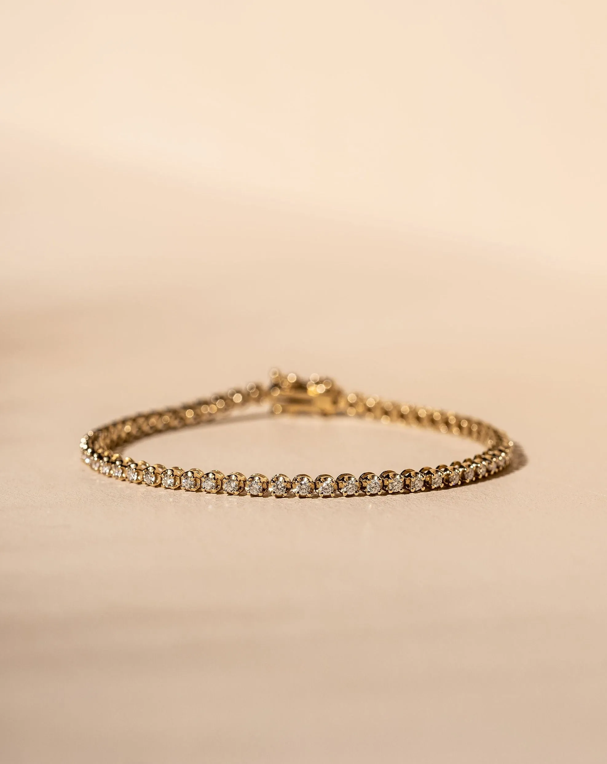 *Made to order* Prong Set Diamond Tennis Bracelet - 14 Solid Gold