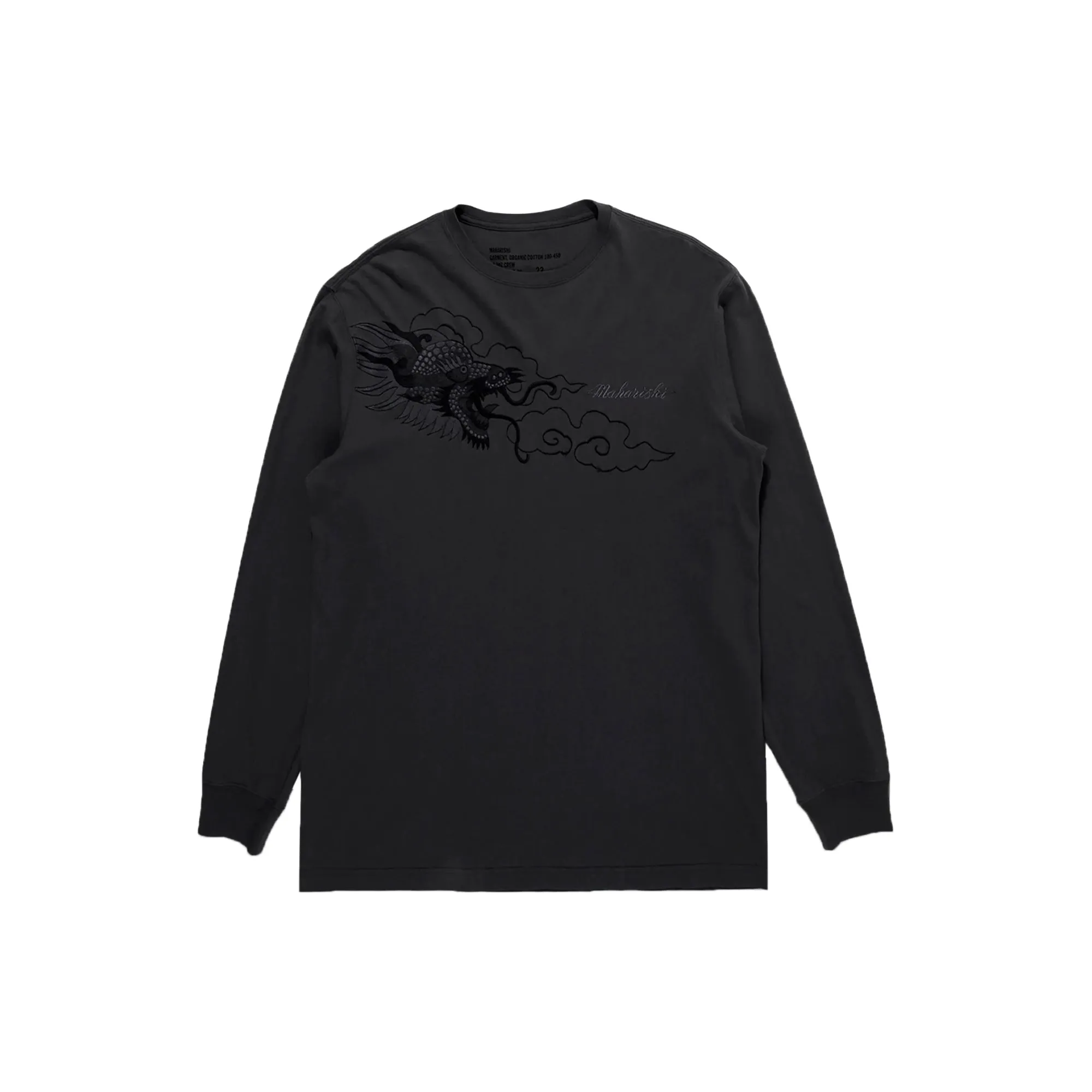 Maharishi Mens Tibetan Dragon LS Tee Black