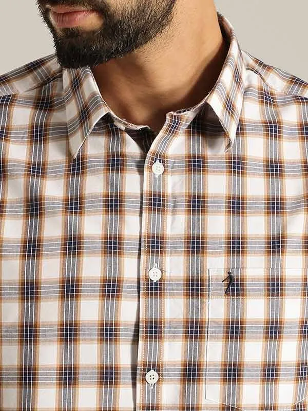 Men Checked Full Sleeve Cotton Blend Shirt