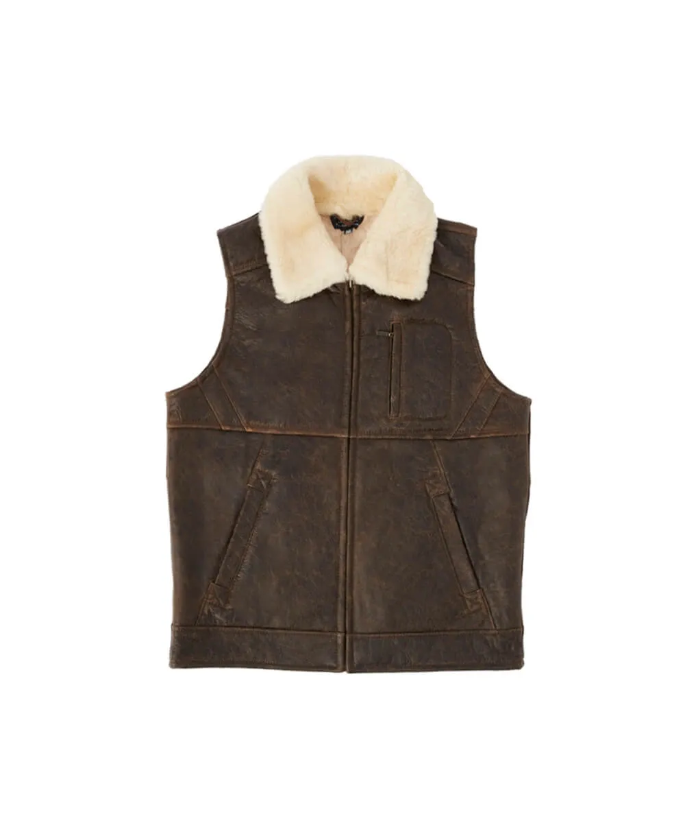 Men's Nappa Bomber Sheepskin Vest