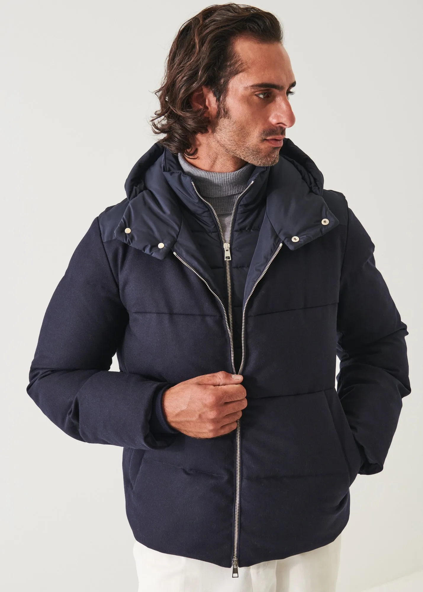 MIX MEDIA QUILTED BOMBER