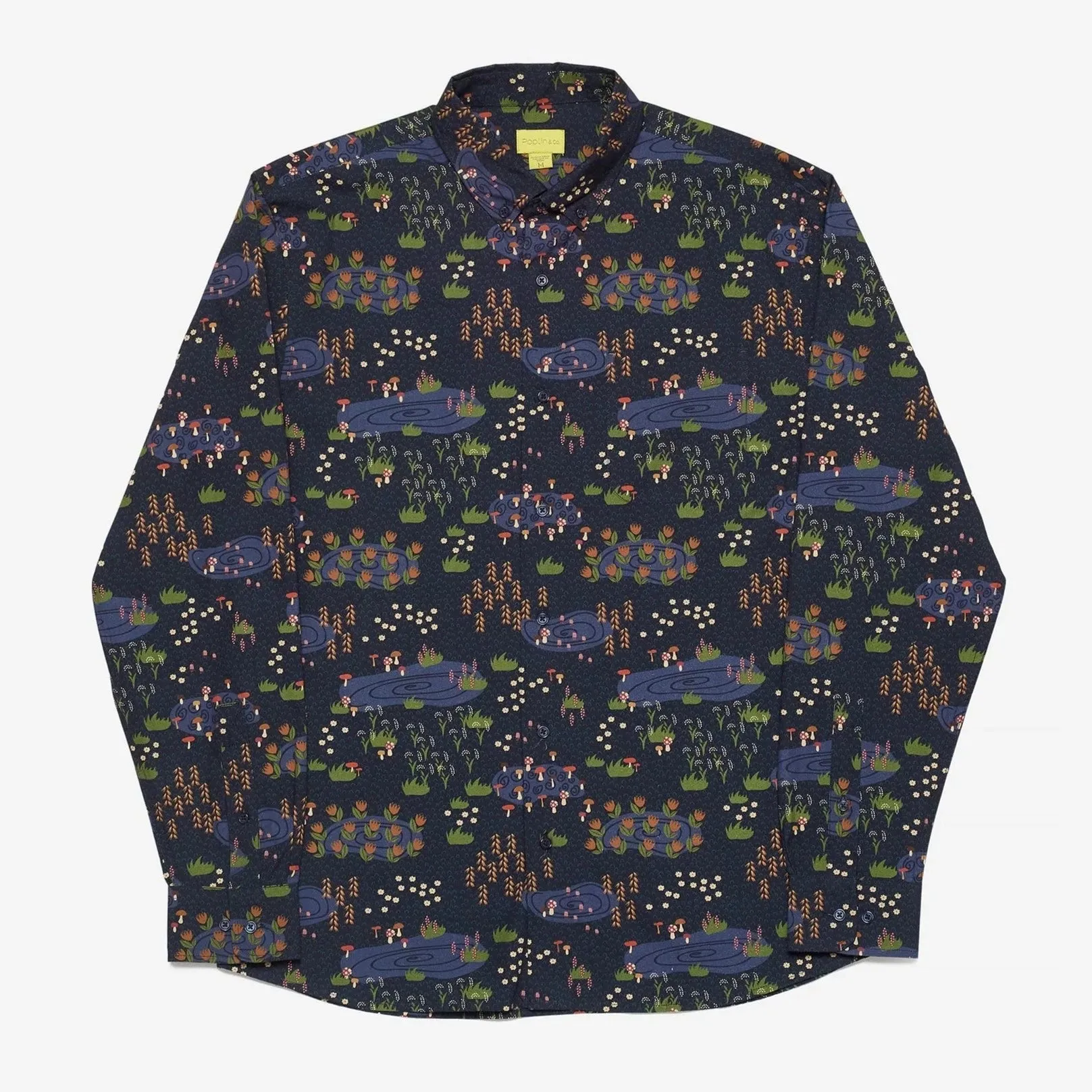 Mushroom Meadow Long Sleeve Shirt (Blue)