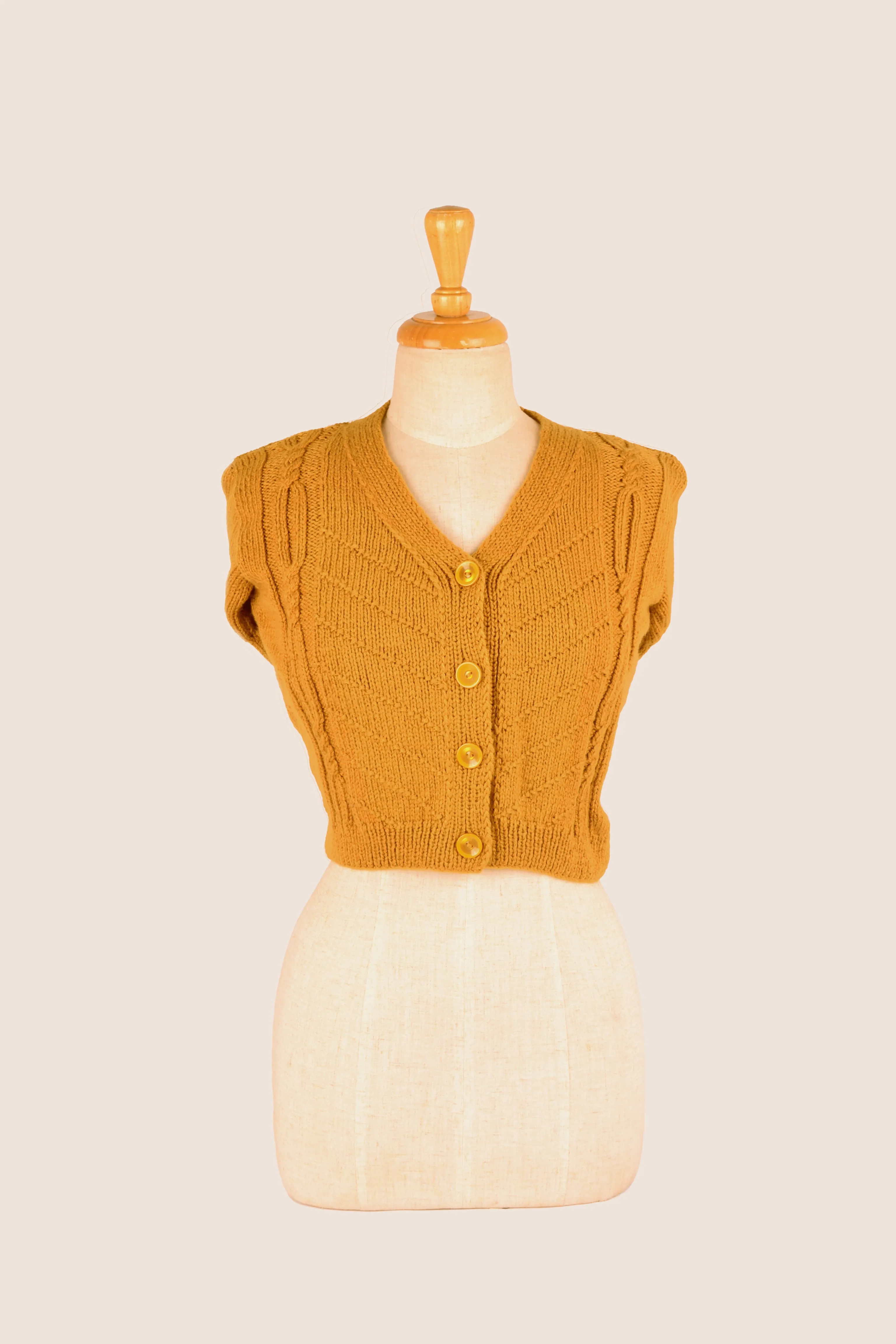 Mustard V-Neck Cardigan