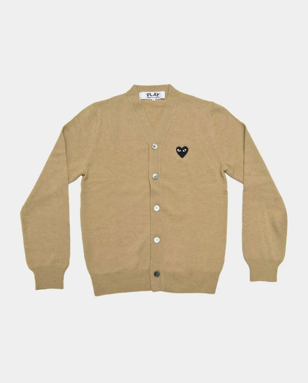 N024 BLACK HEART CARDIGAN / BEIGE