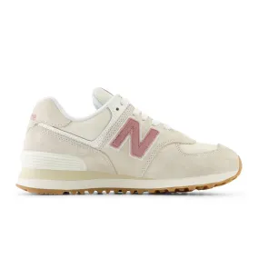 New Balance 574 Classic (Women) - Linen/Rosewood