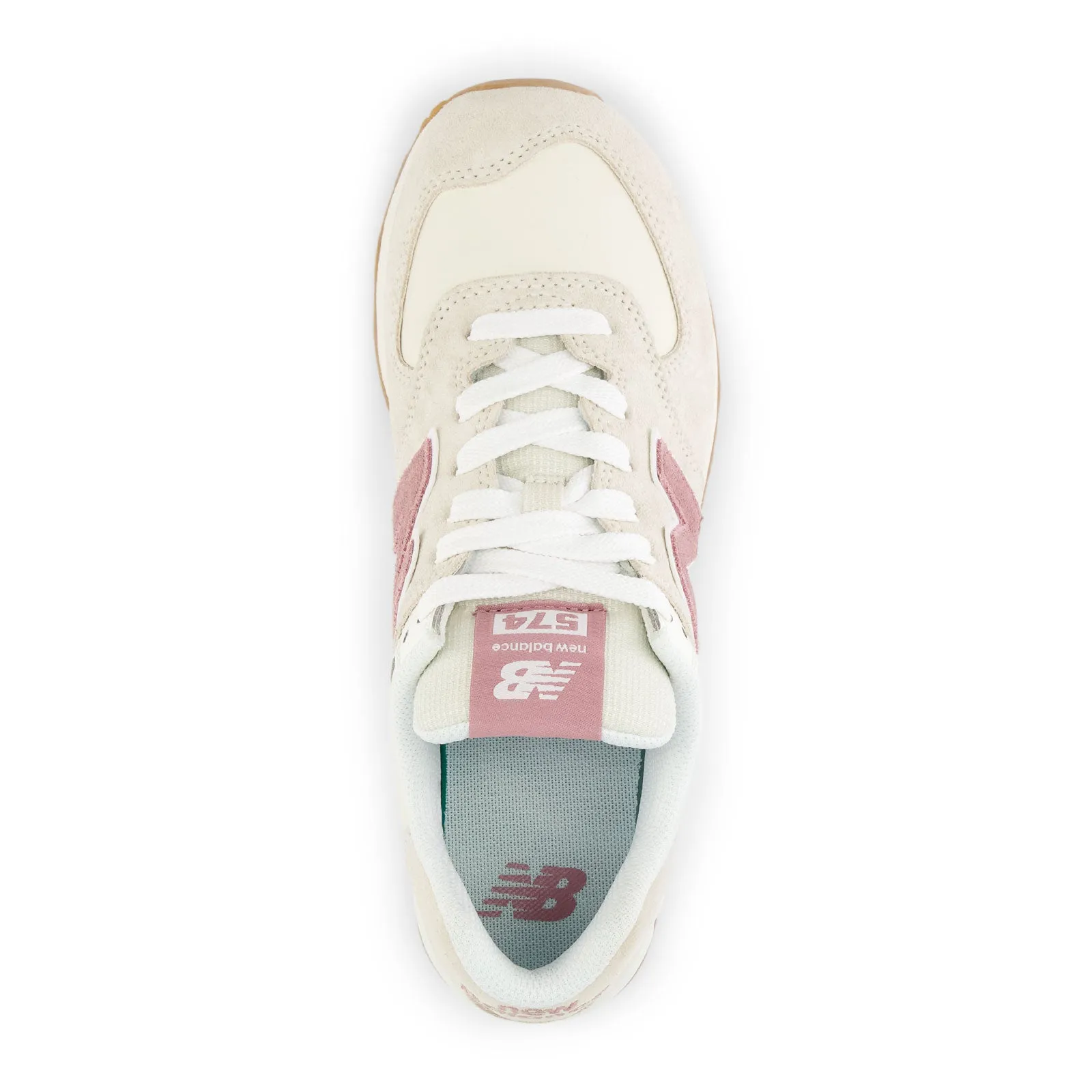 New Balance 574 Classic (Women) - Linen/Rosewood