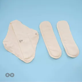 Organic Cotton Daytime Plus Washable Menstrual Pad (Made in USA) (Latex-free)