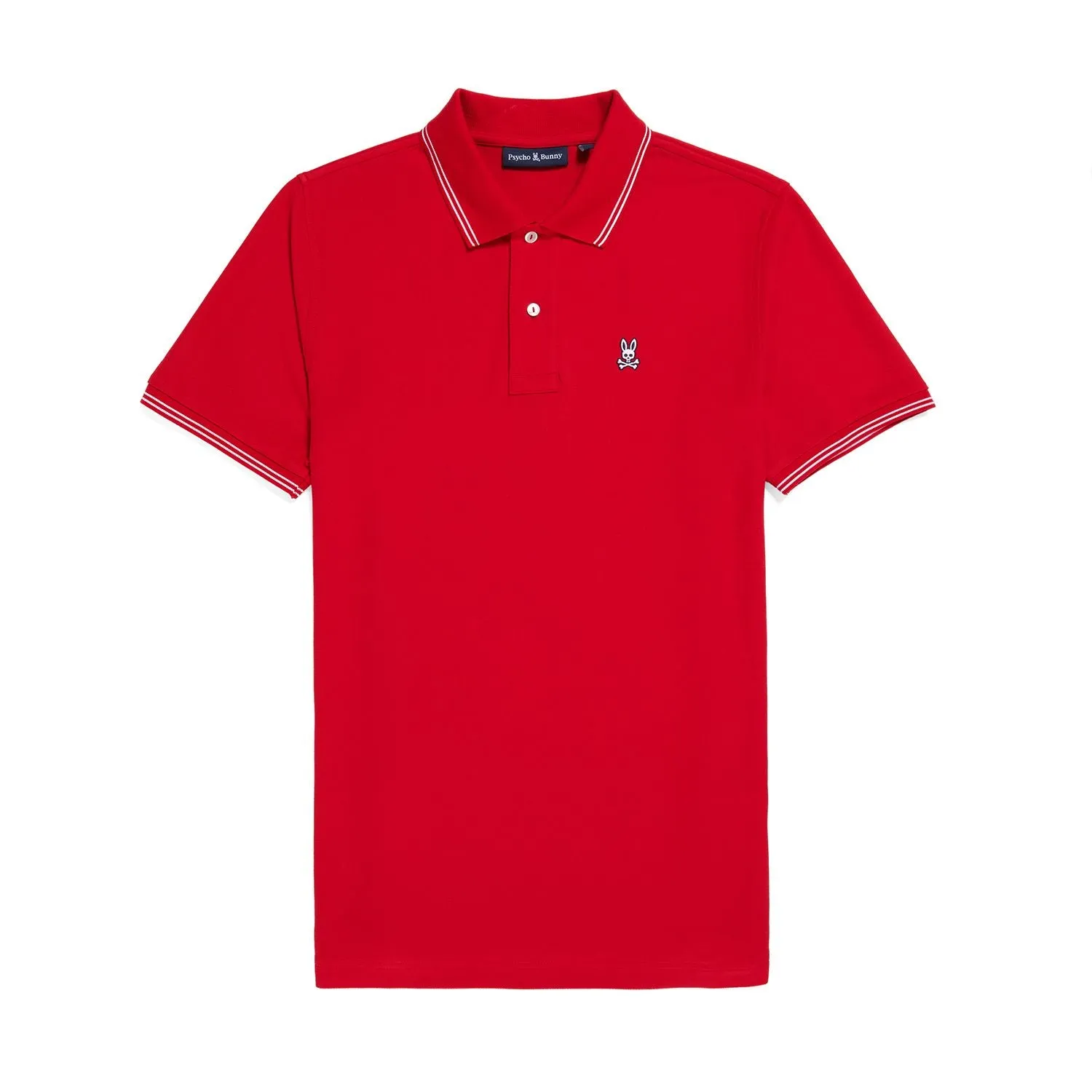 Psycho Bunny Mens Logan Pique Polo - Brilliant Red