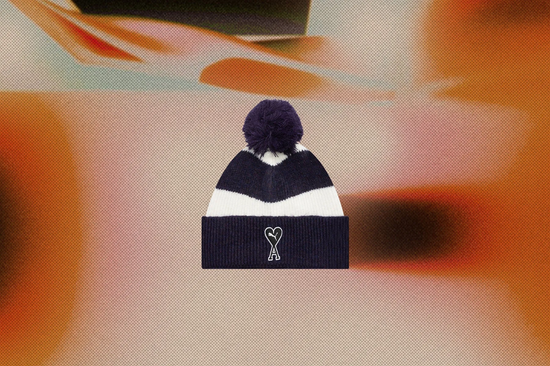 Puma x AMI Beanie - Deep Plum/White