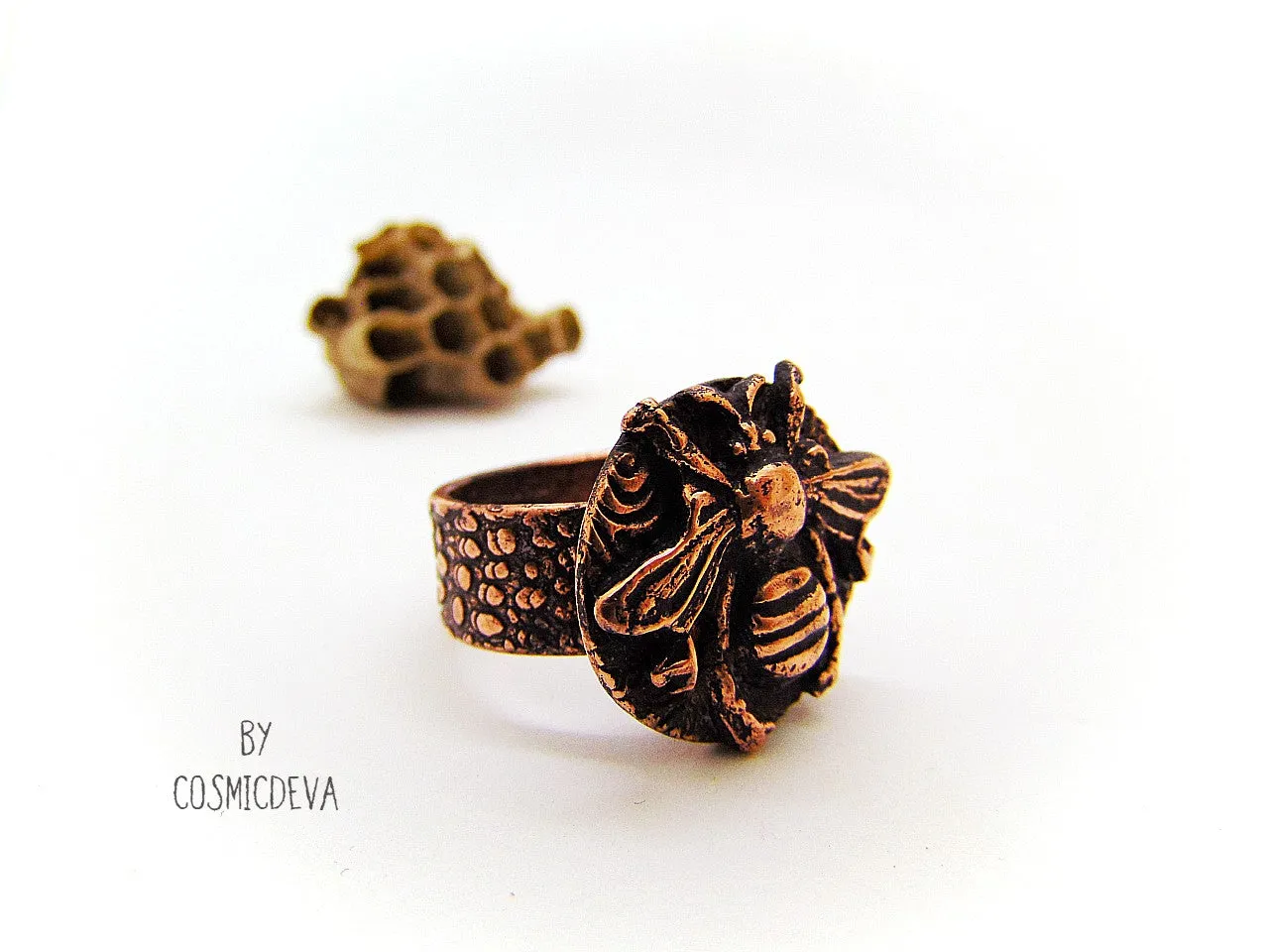 Queen Bee Ring, Honey Bee Ring,  US Size 9 Ring