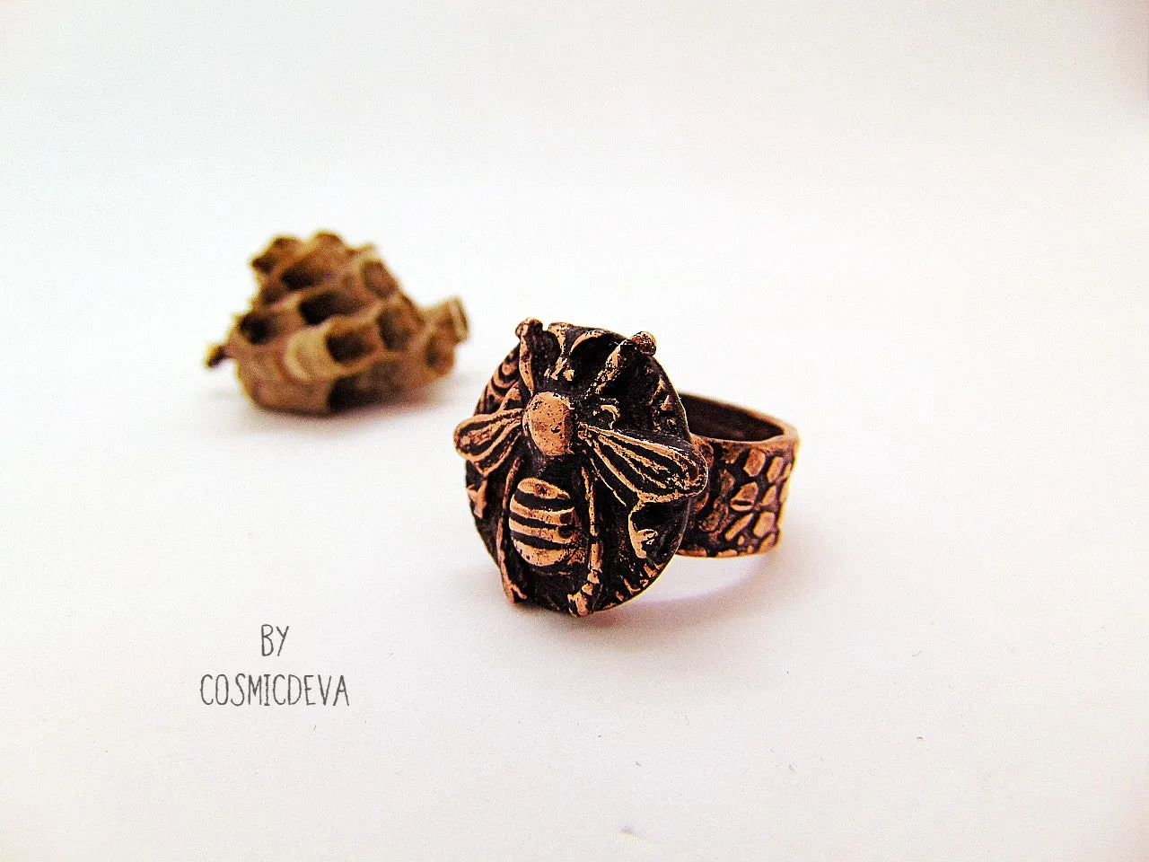 Queen Bee Ring, Honey Bee Ring,  US Size 9 Ring