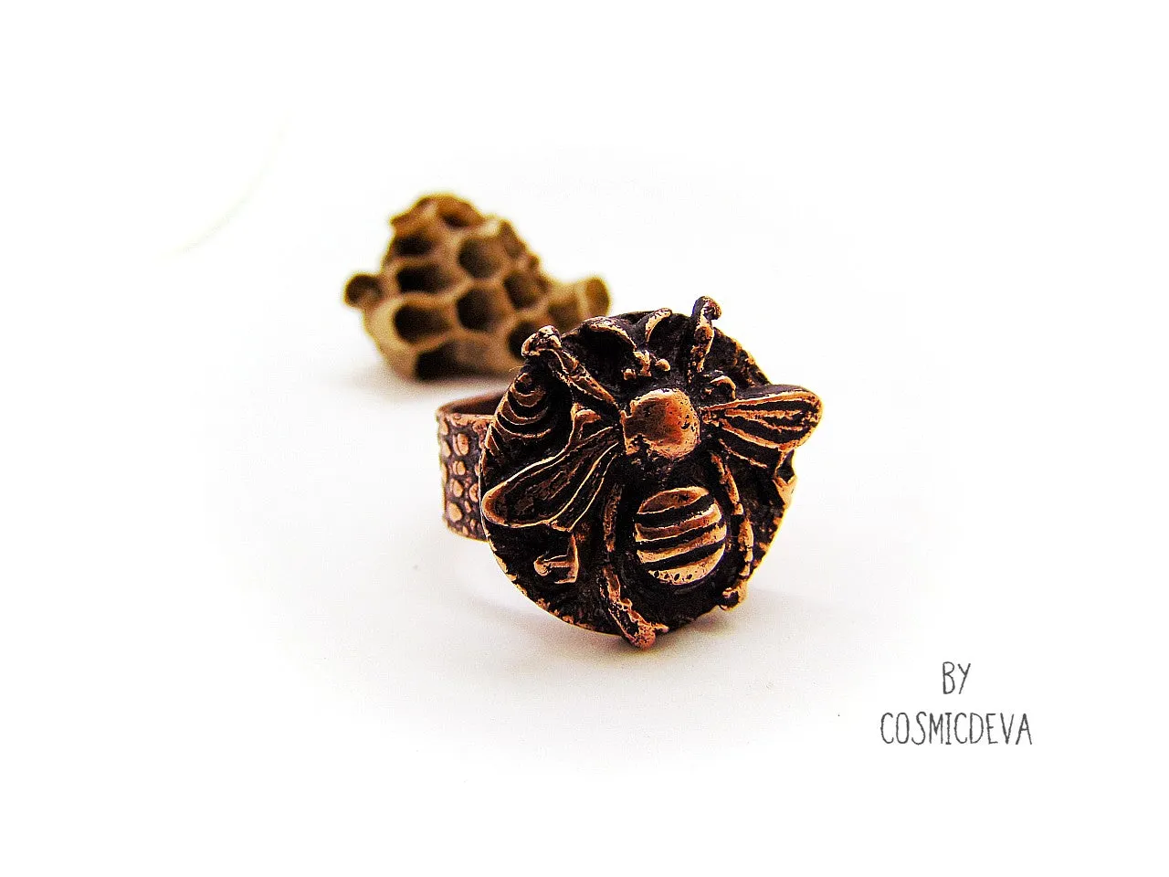 Queen Bee Ring, Honey Bee Ring,  US Size 9 Ring