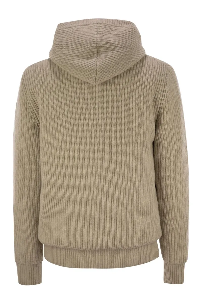 REVERSIBLE WOOL-BLEND SWEATSHIRT