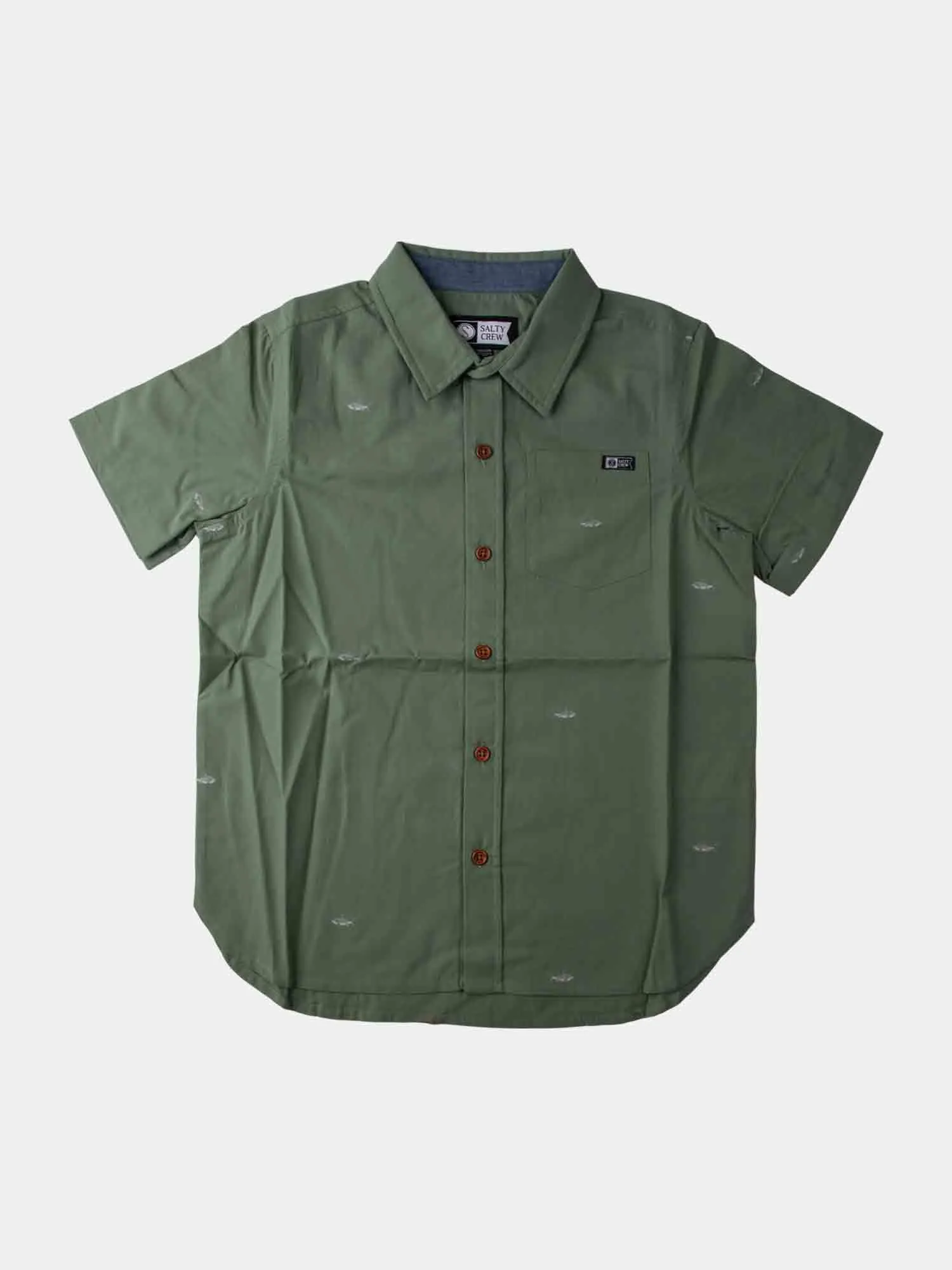 Salty Crew Bruce Boys Woven Shirt - Vintage Military