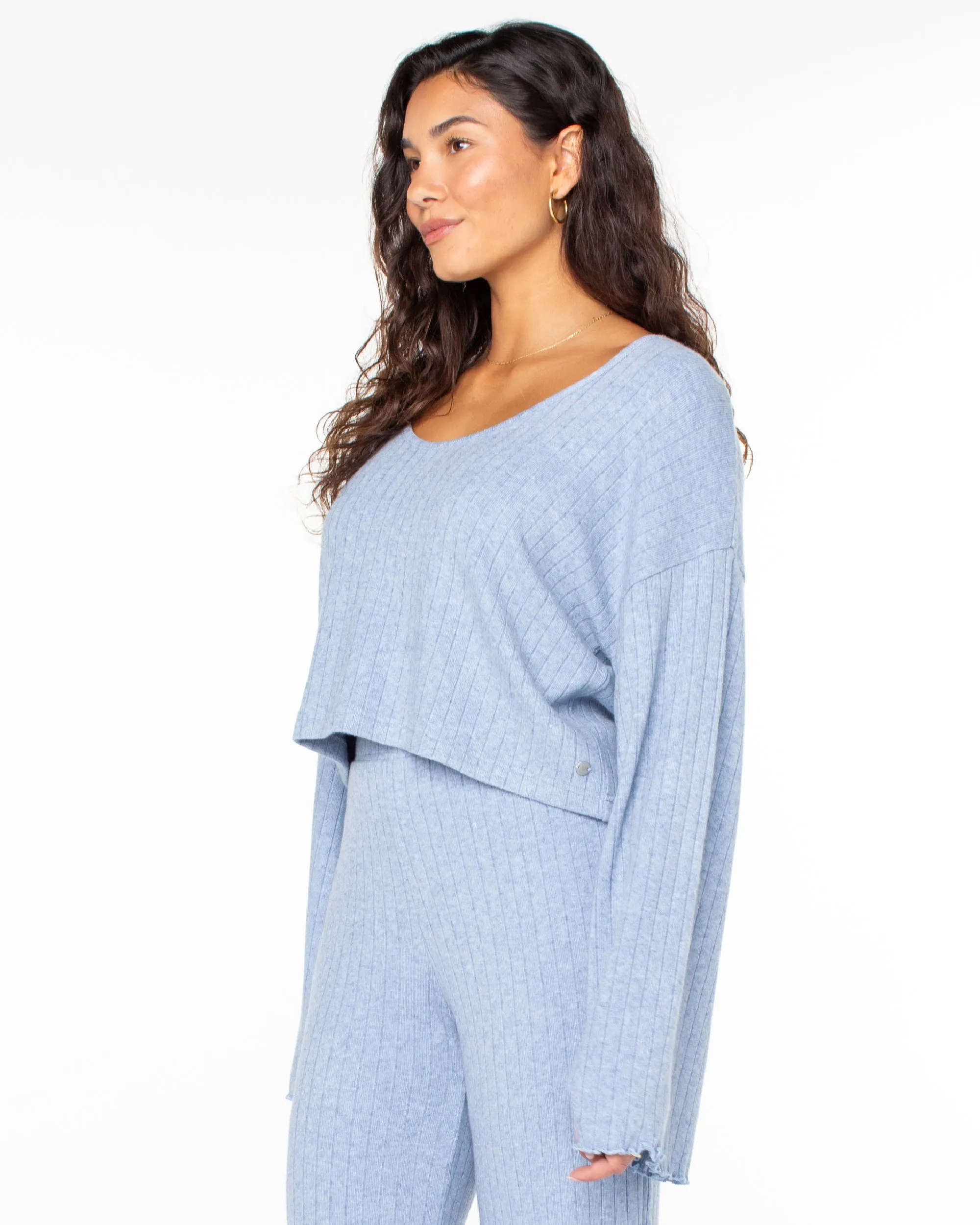 Sandy Coast Long Sleeve Top - Infinity Blue